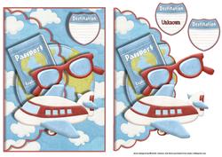 Destination Unknown Scalloped Edge Envelope Card