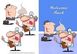 Welcome Back Job Male Card Front