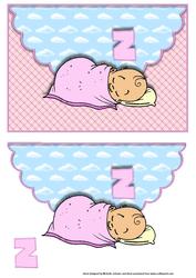 Sleeping Like a Baby Girl Scalloped Edge Card