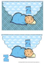 Sleeping Like a Baby Boy Scalloped Edge Envelope Card