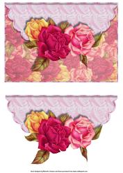Roses Scalloped Edge Envelope Card