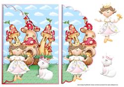 Princess at Fairy Castle Scalloped Edge Envelope Card