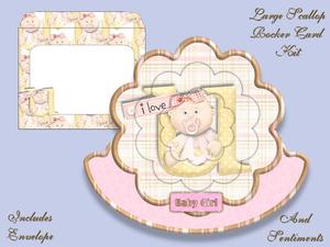 I Love You Girl Scalloped Rocker Card Kit