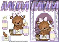 Mums Pamper Pack Card Front with Decoupage