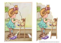 Playing Mum Scalloped Edge Envelope Card