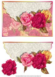 Beautiful Roses Scalloped Edge Envelope Card