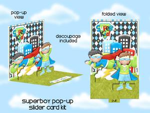Superboy Pop-up Slider Card Kit