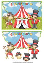 Greatest Show Circus Scalloped Edge Envelope Card