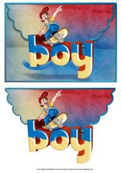 Skater Boy Scalloped Edge Envelope Card
