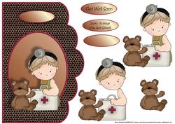 Doctor and His Teddy Scallope Curve Card
