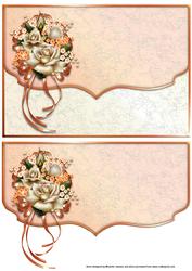 Rose Corsage on Leather Envelope Card