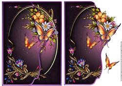 Beautiful Butterflies Scalloped Envelope Card