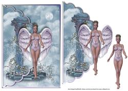 Beautiful Angel Scalloped Edge Envelope Card