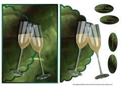 55th Emerald Wedding Anniversary Envelope Card