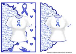 Colon Cancer Scalloped Edge Envelope Card