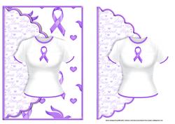 Pancreatic Cancer T-shirt Scalopped Edge Envelope Card