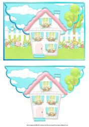 New Home or Birthday Scalloped Edge Envelope Card