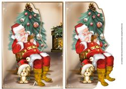 Santa's Day Off Fancy Scalloped Edge Envelope Card