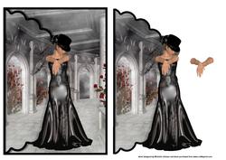 Gothic Bride Scalloped Edge Envelope Card