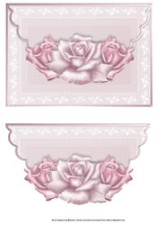 Blush Pastel Pink Scalloped Edge Envelope Card