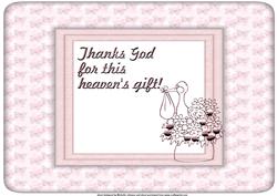 Heavens Gift Baby Girl A4 Card