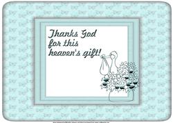 Heavens Gift Baby Boy A4 Card