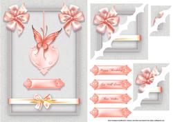Pink Butterfly Deckle Edge Stacker