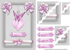 Lilac Butterflies Deckle Edge Stacker