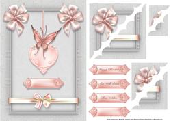 Blush Butterflies Deckle Edge Stacker