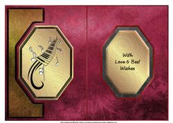 Music Octagon Fold Back Card