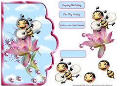 For My Honey Scallope Edge Curve Card