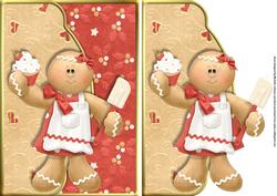 Sugar Gingerbread Fancy Scalloped Envelope Card
