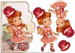 So Spoiled Cute Girl Scallope Edge Curve Card