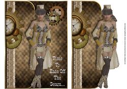 Ease Off the Gears Steampunk Envelope Card