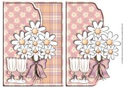Flowers and Glasses Fancy Envelope Card