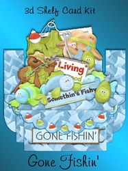 Gone Fishin 3D Shelf Card Kit with Card Box