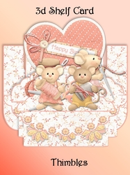 Thimbles 3D Shelf Card with Card Box