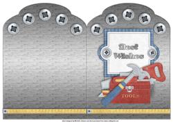 Best Wishes Tools Scalloped Top Quick Card