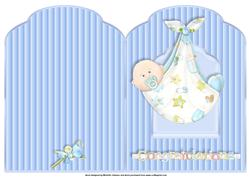 Caucasian Baby Boy Scalloped Top Quick Card