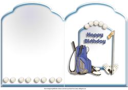 Golf Birthday Scalloped Top Quick Card