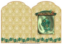 Best Wishes Chocolate Mint Scalloped Top Quick Cards