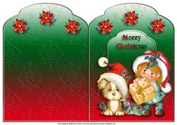 Playing Santa Scalloped Top Quick Card
