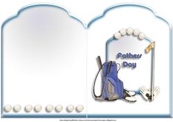 Golf Fathers Day Scalloped Top Quick Card