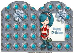Goth Girl Scalloped Top Quick Card