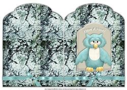 Have a Hoot Blue Owl Scalloped Top Quick Card