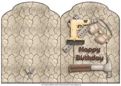 Tools Birthday Scalloped Top Quick Card