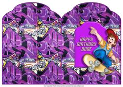 Skateboarder Scalloped Top Quick Card