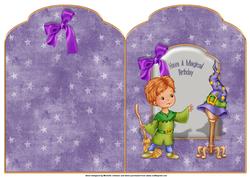 Magical Birthday Scalloped Top Quick Card
