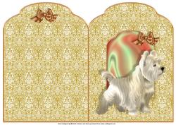 Westie Dog Scalloped Top Quick Card