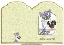 Robin and Iris Scalloped Top Quick Card